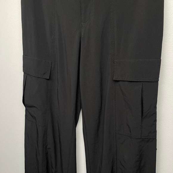 Athleta Wide Leg High Rise Pants Chelsea Black Utility Casual Outdoors 6 Pockets - Picture 6 of 6